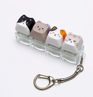 Porte-clés anti-stress personnalisé Chat Noir Capybara, jouet sensoriel pour clavier mécanique, gadget amusant pour bout des doigts compatible avec switch MX
