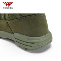 Bottes tactiques en cuir Yakeda pour hommes et femmes, chaussures d'entraînement montantes pour le désert, noires et vertes, pour la sécurité