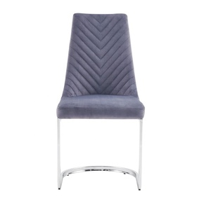 Juego de comedor tapizado de terciopelo de esponja de alta densidad Pata de acero inoxidable Silla de comedor <span class=keywords><strong>Milano</strong></span> de buena calidad - Product Image 2