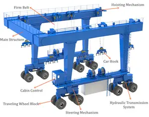 100 Ton 200ton Yacht Travel Lift Crane Mobile Boat Hoist For Port Or Shipbuilding Company