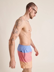 Vente en gros short de bain de plage à poches latérales à séchage rapide personnalisé maillots de bain slip imprimé grande taille pour hommes - Product Image 6