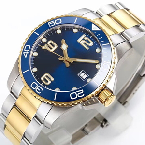 Classic 316L stainless steel men's automatic mechanical watch with sapphire <b>crystal</b> and date display. - Product Image 3