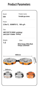 Ngoài trời đôi <span class=keywords><strong>Burner</strong></span> 2500W <span class=keywords><strong>Propane</strong></span> butan Bếp gas cắm trại di động vỏ gấp bếp - Product Image 3