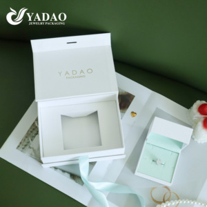 2026 New Design Luxury Custom Logo Square White Paper Jewelry Box Ring Pendant Earring Necklace Cardboard Jewelry Packaging Box