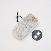Feu latéral double rond 10 LED 12-24V pour camions et remorques, signalisation anti-collision arrière et feu de gabarit