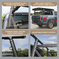 Support de marchepieds en aluminium réglable en hauteur et en largeur, installation sans perçage, fixation par pince, résistant à la rouille, durable, pour benne de camion, personnalisable
