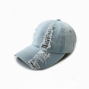 Casquette de baseball déchirée style cowboy pour printemps, été, automne – Simple, tendance, protection solaire – Cadeau promotionnel de bonne qualité - Product Image 1
