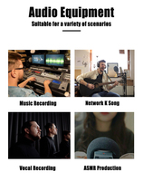 Carte son USB pour studio, interface audio pour l'enregistrement, le podcasting, le streaming et le chant