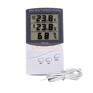 Электронный измеритель температуры и влажности TA318, цифровой термометр для помещений и улицы, 1,5 м
