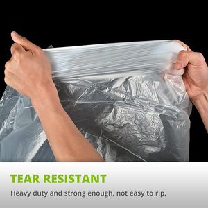 Sac à feuilles à cordon de serrage 30-33 gallons en LDPE, sacs jetables pour déchets de jardin, usage domestique, lot de 70 - Product Image 6
