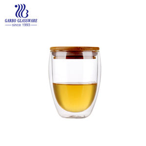 Tasses en verre à <span class=keywords><strong>double</strong></span> <span class=keywords><strong>paroi</strong></span> classique en forme d'œuf 100ml 130ml 170ml petite taille lunettes à expresso isolées café thé <span class=keywords><strong>verres</strong></span> à boire - Product Image 6