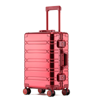 Nouvelle marque personnalisée élégante valise de 20 pouces en aluminium avec construction durable et design moderne 4 roues pivotantes