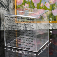 100 Day Savings Challenge Acrylique Cash Box Hammer Smash Breakable Piggy Bank for Gifting