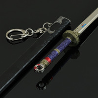 Cangyuan Animation Game Surrounding Chinese Style Color Qianqiu Dao 22CM Scabbed Table Decoration Alloy Collectible Seiko Model