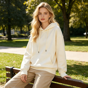 Sudadera con Capucha Extra Grande para Mujer, Transpirable, con Logotipo Personalizado, 100% Algodón Tejido, Color Sólido, Bolsillos, Corte Regular, Otoño - Product Image 1