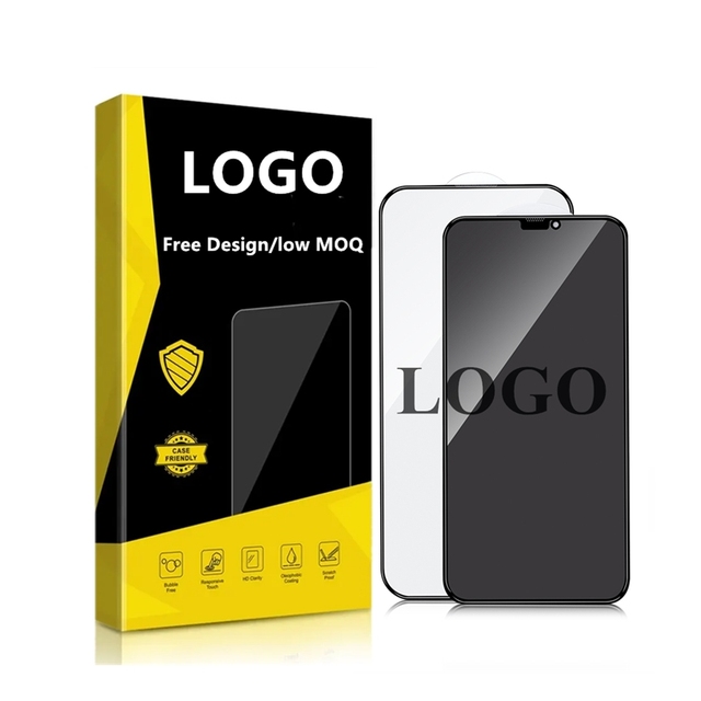 Custom OEM ODM Brand Logo 9H Tempered Glass Screen Protector for iPhone 14 13 12 12pro Max