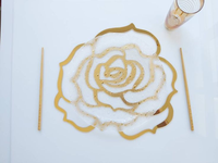 Assiette de présentation de mariage écologique moderne décor de table en acrylique miroir napperon d'anniversaire découpé au laser chargeur en bois européen