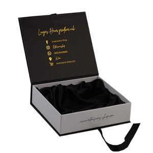 Biểu Tượng Tùy Chỉnh Dập Nóng UV In Ấn Nam Châm Lụa Hộp Quà Tặng Với Ribbon Bow Giáng Sinh Ribbon Cao Cấp Tóc Bao Bì Hộp - Product Image 1