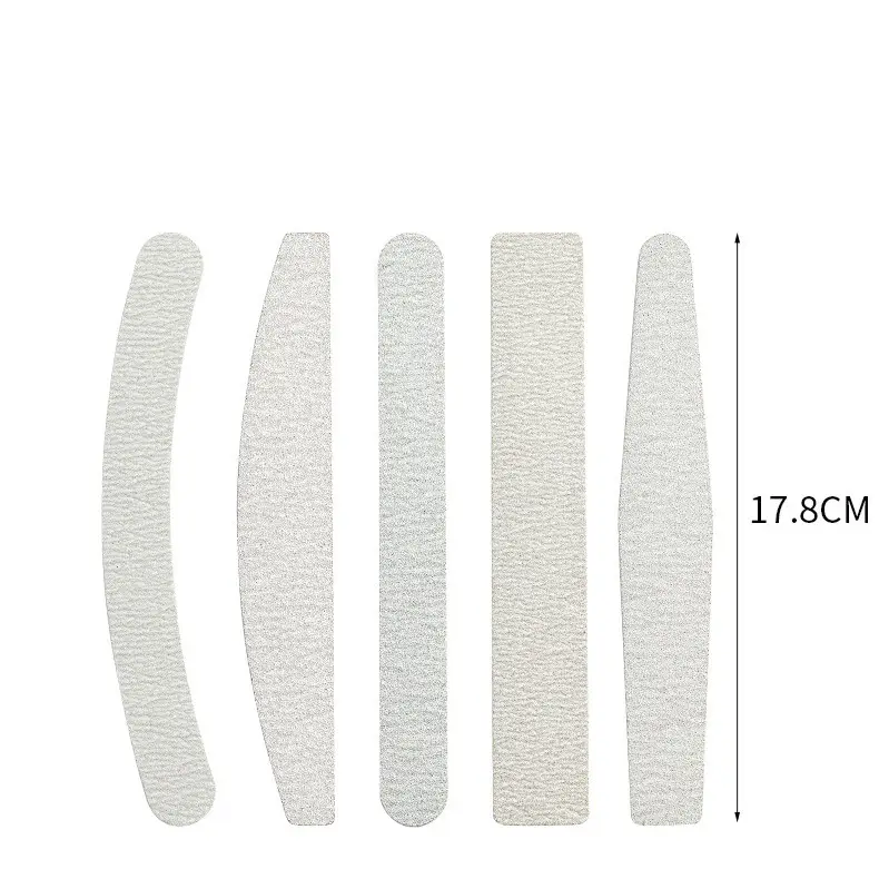 Wholesale sandpaper lime professional nail file 80/100/150/180/240 double-sided oem custom printed logo top zebra nail file