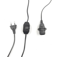 Interrupteur 301 avec douille E14 à double anneau, prise ronde UE, variateur 301, câble d'alimentation 220V et support à vis