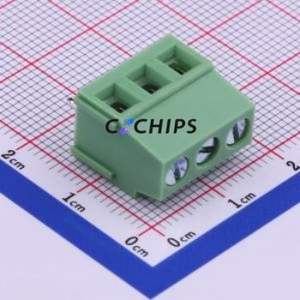 XYEK500-5.08-3P Screw Terminal Block Through hole Component (THT),P=5.08mm Connector 1x3P 5.08mm Green Through Hole - Product Image 1