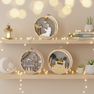 614071-73 Decoración de Madera para Celebración del Festival Musulmán, Eid Mubarak, Ramadán y Eid, Artículos de Fiesta <span class=keywords><strong>PartyMaker</strong></span> - Product Image 4