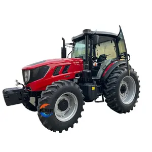 Good Price Wear-resistant tire red color 4x4 4wd 150hp farm tractor with sunshade for sale