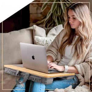 Natural Bamboo Laptop Table <strong>Desk</strong> Portable Adjustable Panel Tilt Laptop Bed Laptop <strong>Desk</strong> for Home Office Sofa - Product Image 6