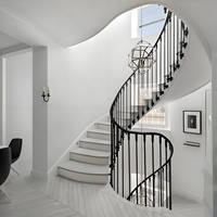 Rampe d'escalier en fer forgé pour duplex, anti-rouille, luxe, pour villa, intérieur
