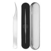 Ensemble de pinces à cils en acier inoxydable avec logo personnalisé, pour extensions de cils, avec pointes antistatiques, durables et de précision