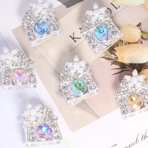 2025 New Design Lucite Crystal Windmill House Beads Rhinestone Loose Beads for DIY Jewelry <b>Pens</b> & Phone Chains Accessories - Product Image 1