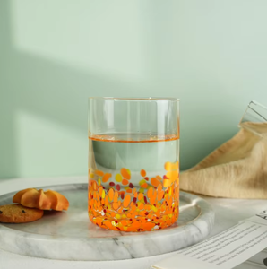 11oz 310ml verrerie à la main droite verre à liqueur tasse Transparent couleur <span class=keywords><strong>Orange</strong></span> point boire pour l'eau <span class=keywords><strong>jus</strong></span> bière Cocktail - Product Image 5