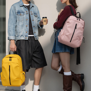 Candy-Color <b>Leather</b> <b>Laptop</b> Backpacks <b>for</b> <b>Men</b> and Women Stylish Large-Capacity Travel and School <b>Bags</b> Custom Wholesale Orders - Product Image 1