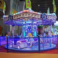 Manège pour enfants de haute qualité à 16 places en plastique, fibre de verre et métal, pour intérieur/extérieur, couleur personnalisable, grande capacité, usage domestique