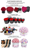 Valentijnsdag Moederdag Cadeau Echte Aanraking Rechthoekige Paddenstoelvormige Koepel Ronde Eeuwige Rozen Everlasting Natuurlijke Ge conserveerde Bloemen