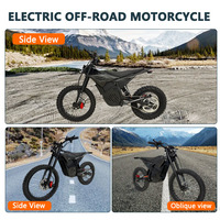 Y-1 Moto tout-terrain électrique 72V 4500W sans balais haute vitesse 17 pouces pour adulte, étanche, livraison directe UE