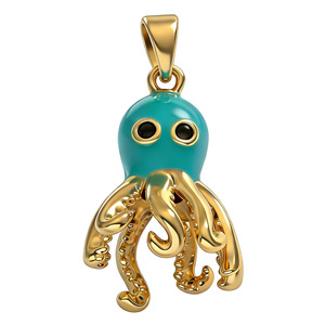 Nouvel Arrivage HD508 2026 Pendentif Pieuvre <span class=keywords><strong>Calamar</strong></span> Vie Marine en Or 18K et Émail pour Fabrication <span class=keywords><strong>de</strong></span> Colliers et Bijoux d'Oreilles DIY Vente en Gros - Product Image 6