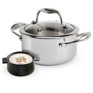 Wholesale tri-ply stockpot kitchen cooking cookware nonstick induction cooker <b>soup</b> <b>pot</b> Set - Product Image 1