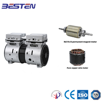 Petit compresseur d'air portable BST550 sans huile, moteur à piston 1HP-550W pour mine, options d'alimentation AC220V/110V/380V/440V/105V/120V/240V