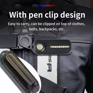 Feu arrière de vélo LED rechargeable IP65, charge de type C, portable, clip de stylo, sécurité de patrouille, avertissement, lampe de travail - Product Image 4