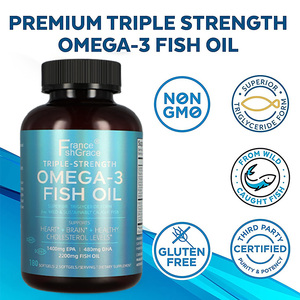 Complément alimentaire nutraceutique Super Huile de Poisson Oméga 3 Triple Concentration EPA DHA pour la Santé Cardiaque – 180 Gélules Molles Oméga 3 - Product Image 2