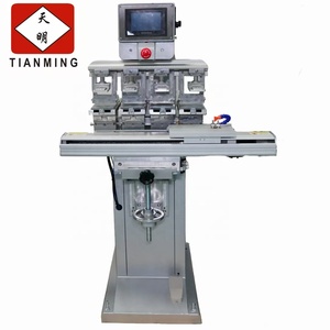 Automatic four color servo shuttle ink tray Cloths pad printing <b>machine</b> - Product Image 1