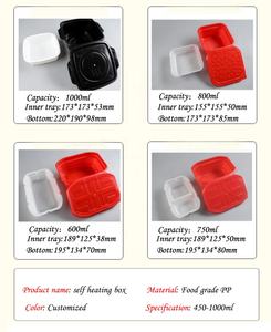 Одноразовая экономичная САМОНАГРЕВАЮЩАЯСЯ Удобная коробка для завтрака из ПП - Product Image 6