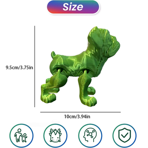 Modèle de chien imprimé en 3D, jouet animal flexible, statue avec articulations mobiles, décoration d'intérieur, jouets intéressants pour l'autisme, TDAH, cadeaux de festival - Product Image 2