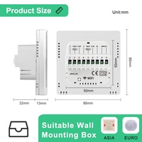 Thermostat Wifi pour moteur CC 0V - 10V, vanne proportionnelle intégrée, unité de ventilo-convecteur, registre, double sortie 0V - 10V