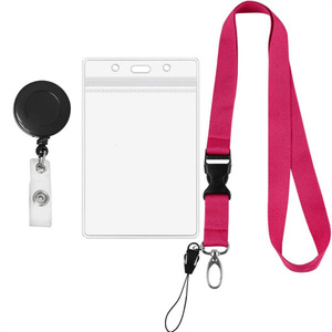 In stock, easy-open buckle webbing neck rope, transparent PVC soft card <b>holder</b>, exhibition pass, employee badge, and <b>ID</b> card - Product Image 5