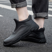 Bottes en PVC personnalisées pour hommes, respirantes, antidérapantes, imperméables, bottines de pluie pour livreurs, travail en cuisine, utilisation en extérieur, etc.