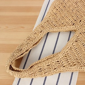 Nuova Borsa Intrecciata <span class=keywords><strong>a</strong></span> <span class=keywords><strong>Mano</strong></span> in Paglia per Donna, Design all'Ingrosso, Casual con Manico, Fodera in Poliestere, per Vacanze, Viaggi e Spiaggia - Product Image 2