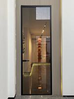 Porte en verre battante design moderne sur mesure cadre en alliage d'aluminium fini pour usage intérieur hôtel appartement bureau villa balcon