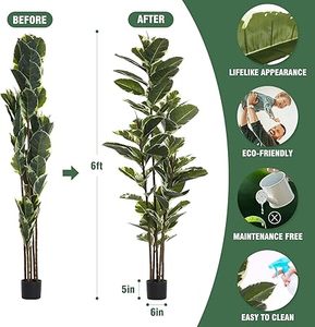 ต้น2025ยางเทียมคุณภาพสูง160ซม. ทำด้วยมือสำหรับโรงแรมบ้านและสำนักงาน - Product Image 5